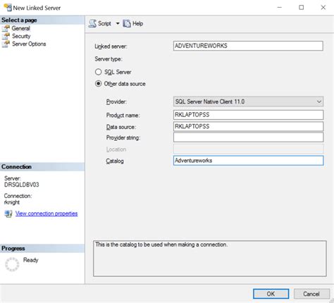 Contact information for livechaty.eu - Create a SQL Server Linked Server to MySQL. In SQL Server Management Studio, open Object Explorer, expand Server Objects, right-click Linked Servers, and then click New Linked Server. On the General page do the following: Linked server - type the name of the MySQL server you want to link to. Server type - select Other data source.